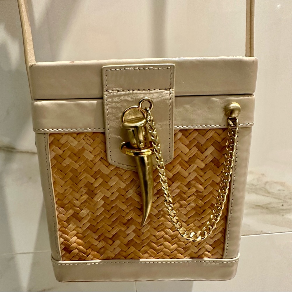 Sancia L'echelle Rattan Box Bag